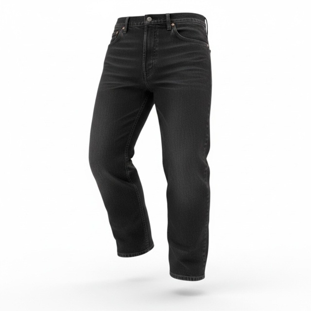 Levis 550 Mens Relaxed Fit Tapered Leg Black Denim Jeans W40 L30